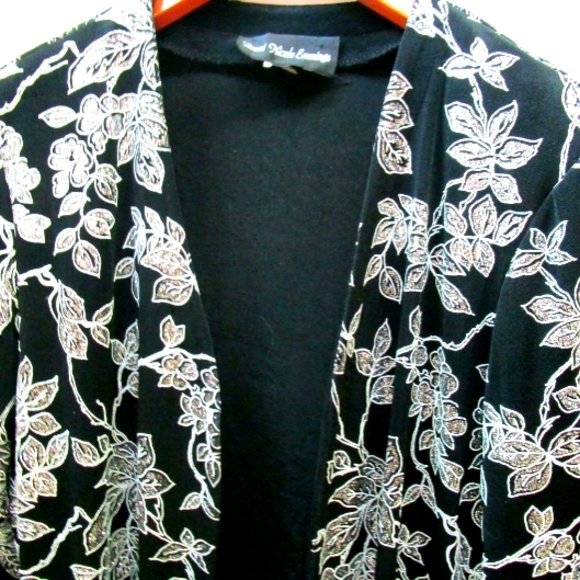 Ronni Nicole Shimmer Floral Evening Jacket -Medium - Picture 2 of 4